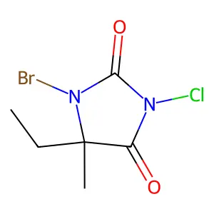 2,4-Imidazolidinedione, bromochloro-5-ethyl-5-methyl- structure