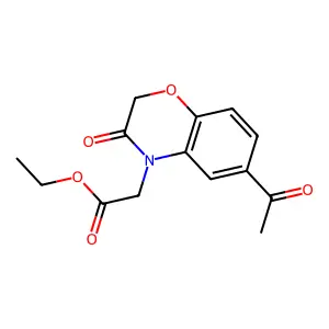 4H-1,4-Benzoxazine-4-acetic acid, 6-acetyl-2,3-dihydro-3-oxo-, ethyl ester structure
