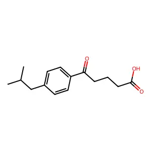 5-[4-(2-Methylpropyl)phenyl]-5-oxopentanoic acid structure