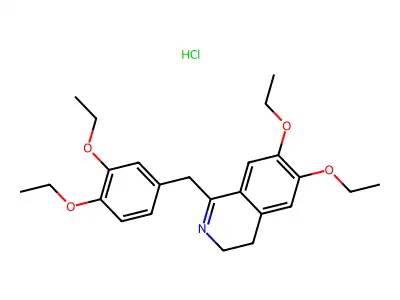 6,7-Diethoxy-1-(3,4-diethoxybenzyl)-3,4-dihydroisoquinoline hydrochloride structure
