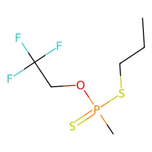 Methyl-propylsulfanyl-sulfanylidene-(2,2,2-trifluoroethoxy)phosphorane structure