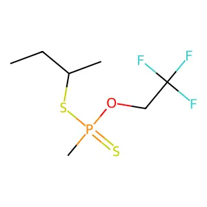 Butan-2-ylsulfanyl-methyl-sulfanylidene-(2,2,2-trifluoroethoxy)phosphorane structure
