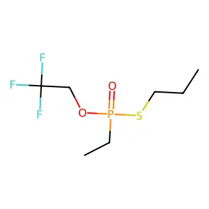1-(Ethyl-(2,2,2-trifluoroethoxy)phosphoryl)sulfanylpropane structure