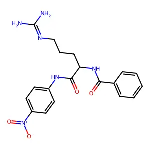 Benzoyl-DL-arginine p-nitroanilide structure