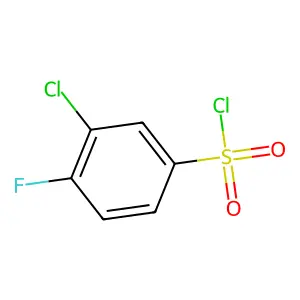 3-Chloro-4-fluorobenzenesulphonyl chloride structure