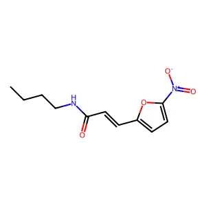 N-丁基-5-硝基-2-呋喃基丙烯酰胺 structure