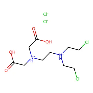 Acetic acid, ((2-(bis(2-chloroethyl)amino)ethyl)imino)di-, dihydrochloride structure