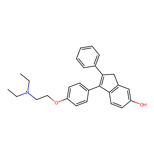 6-Indenol, 3-(p-(2-(diethylamino)ethoxy)phenyl)-2-phenyl- structure