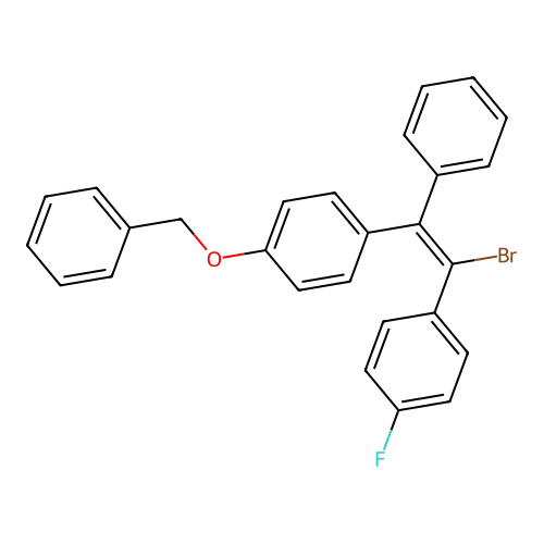 cis-1-(p-(Benzyloxy)phenyl)-2-bromo-2-(p-fluorophenyl)-1-phenylethylene structure