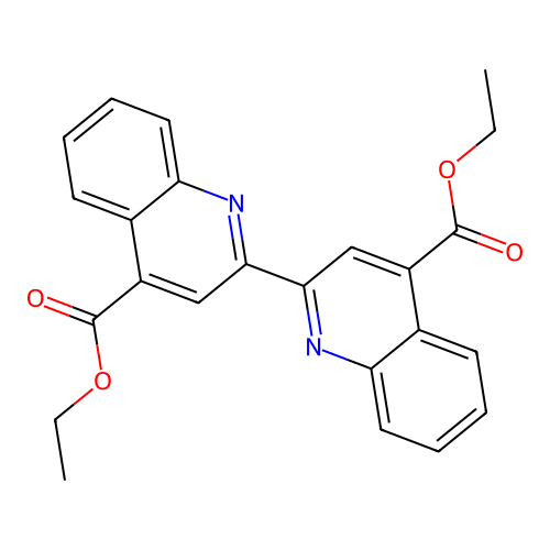 Ethyl 2-(4-ethoxycarbonylquinolin-2-yl)quinoline-4-carboxylate structure