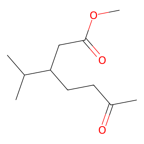 Methyl 6-oxo-3-propan-2-ylheptanoate structure