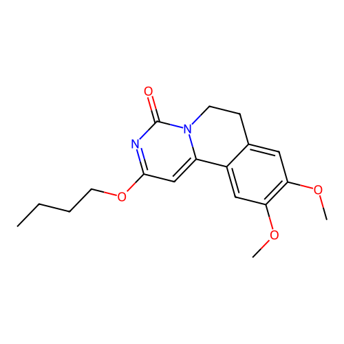 2-butoxy-9,10-dimethoxy-6,7-dihydro-4H-pyrimido[6,1-a]isoquinolin-4-one structure