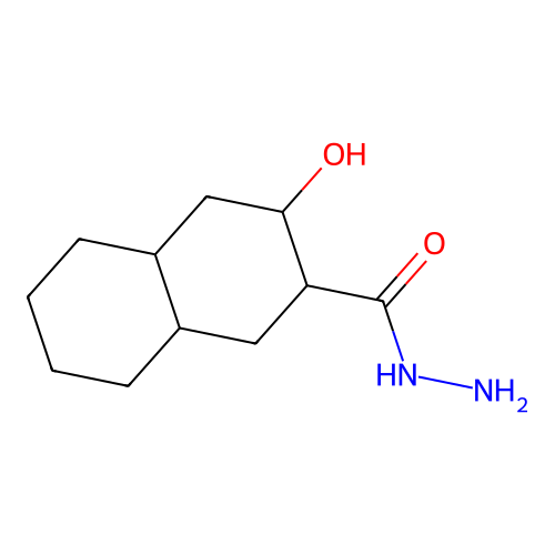 3-Hydroxy-1,2,3,4,4a,5,6,7,8,8a-decahydronaphthalene-2-carbohydrazide structure