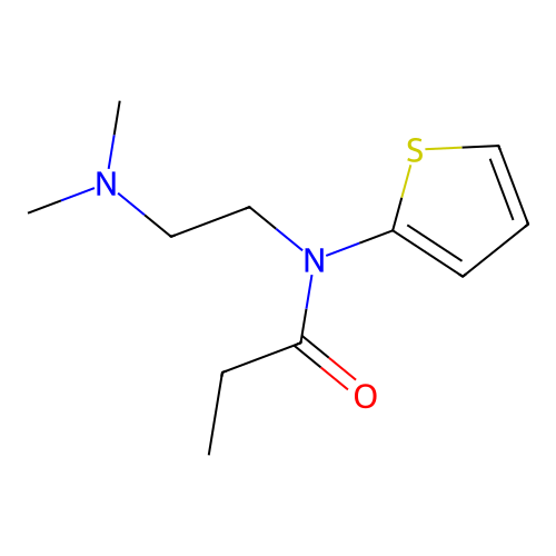 N-[2-(dimethylamino)ethyl]-N-thiophen-2-ylpropanamide structure