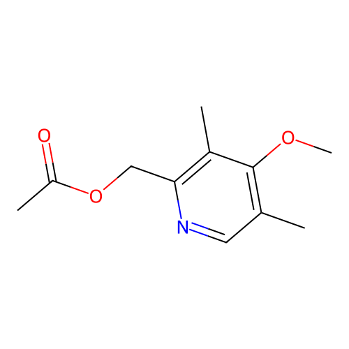 2-(Acetoxymethyl)-4-methoxy-3,5-dimethylpyridine structure