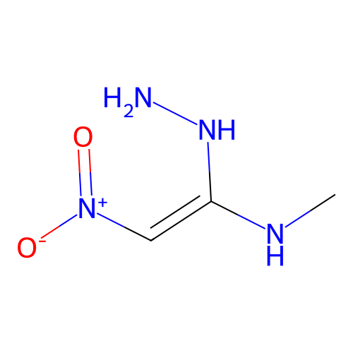 [1-(Methylamino)-2-nitroethenyl]hydrazine structure