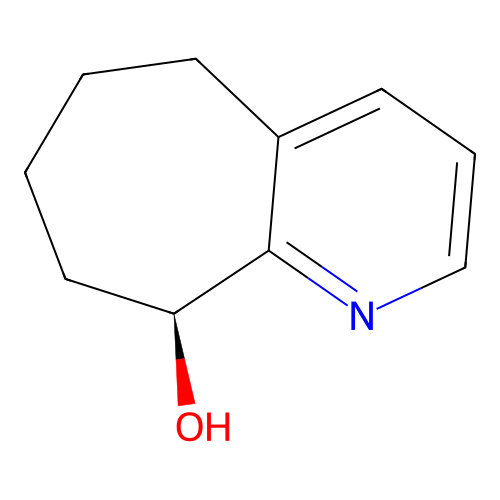 (9S)-6,7,8,9-tetrahydro-5H-cyclohepta[b]pyridin-9-ol structure