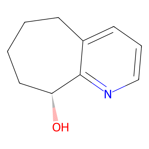 (9R)-6,7,8,9-tetrahydro-5H-cyclohepta[b]pyridin-9-ol structure
