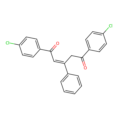 2-Pentene-1,5-dione, 1,5-bis(4-chlorophenyl)-3-phenyl- structure