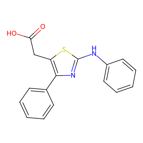 (2-Anilino-4-phenyl-1,3-thiazol-5-yl)acetic acid structure