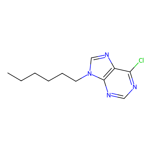 6-Chloro-9-hexyl-9h-purine structure
