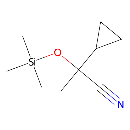 alpha-Methyl-alpha-((trimethylsilyl)oxy)cyclopropaneacetonitrile structure