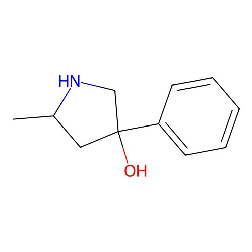 5-Methyl-3-phenyl-pyrrolidin-3-ol structure