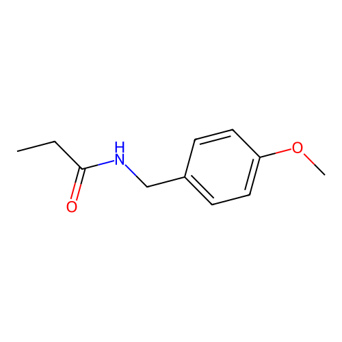 N-[(4-methoxyphenyl)methyl]propanamide structure