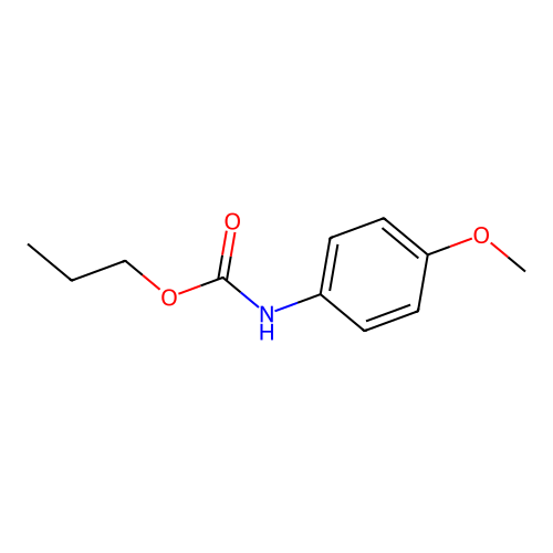 Carbamic acid, 4-methoxyphenyl-, propyl ester structure