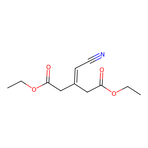 Diethyl 3-(cyanomethylene)pentanedioate structure
