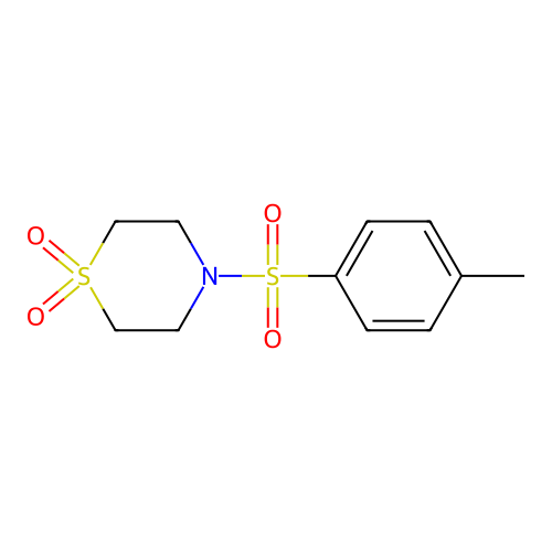 4-Tosylthiomorpholine 1,1-dioxide structure
