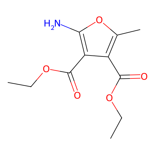 Diethyl 2-amino-5-methylfuran-3,4-dicarboxylate structure