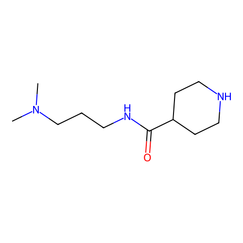 N-[3-(dimethylamino)propyl]piperidine-4-carboxamide structure