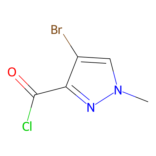 4-Bromo-1-methyl-1H-pyrazole-3-carbonyl chloride structure