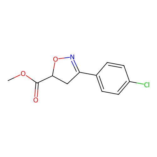 Methyl 3-(4-chlorophenyl)-4,5-dihydroisoxazole-5-carboxylate structure