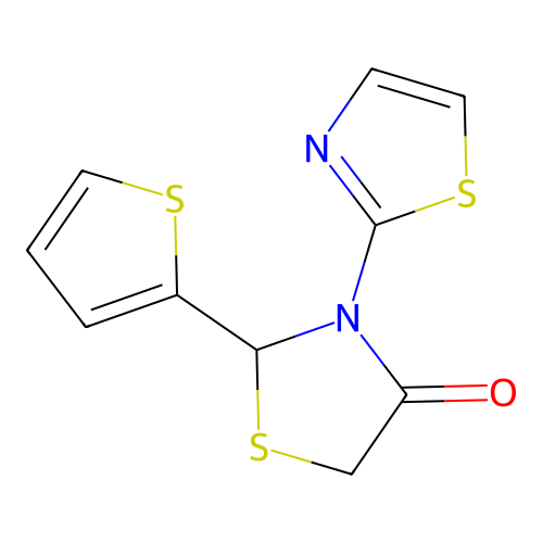 3-(1,3-Thiazol-2-yl)-2-thiophen-2-yl-1,3-thiazolidin-4-one structure
