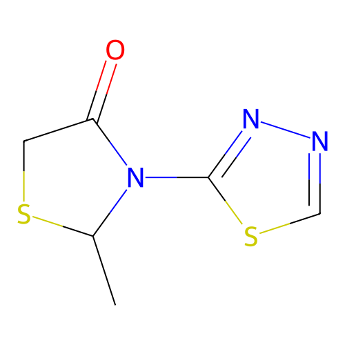 2-Methyl-3-(1,3,4-thiadiazol-2-yl)-1,3-thiazolidin-4-one structure