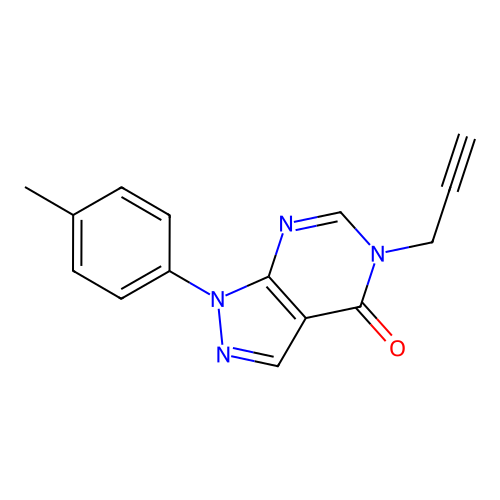 1-(4-Methylphenyl)-5-prop-2-ynylpyrazolo[3,4-d]pyrimidin-4-one structure