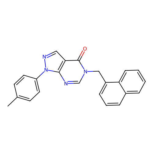 1-(4-Methylphenyl)-5-(naphthalen-1-ylmethyl)pyrazolo[3,4-d]pyrimidin-4-one structure