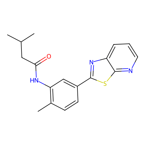 3-methyl-N-(2-methyl-5-{[1,3]thiazolo[5,4-b]pyridin-2-yl}phenyl)butanamide structure