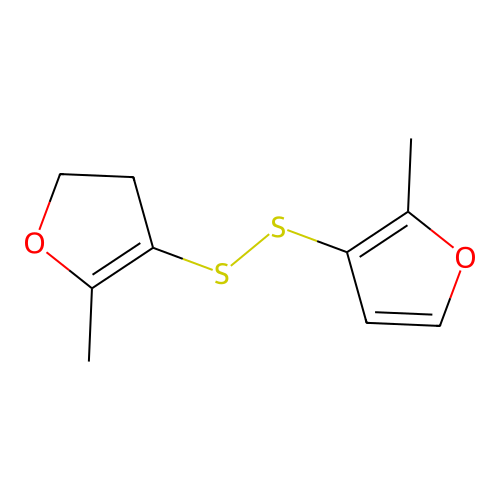 2-Methyl-3-[(5-methyl-2,3-dihydrofuran-4-yl)disulfanyl]furan structure
