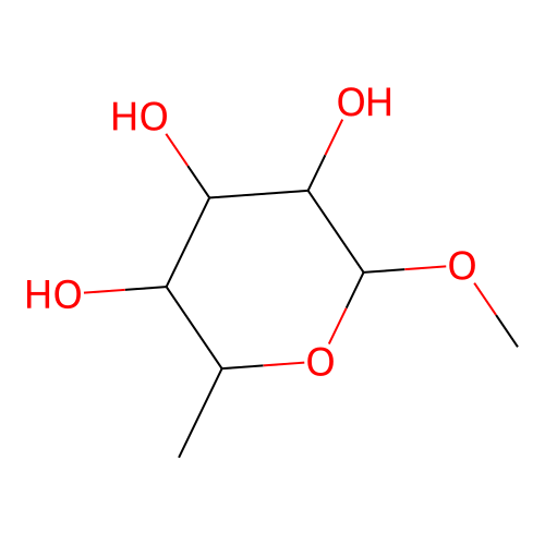 alpha-L-Mannopyranoside, methyl 6-deoxy- structure