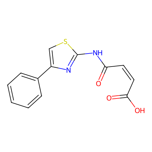 N-(4-Phenyl-2-thiazolyl)maleamic acid structure