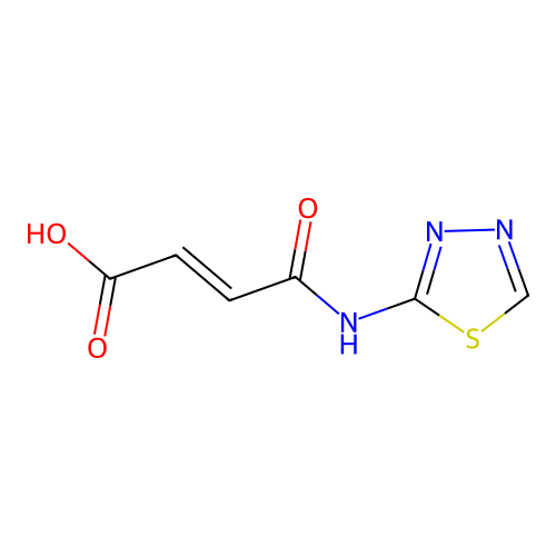 2-Butenoic acid, 4-oxo-4-((1,3,4-thiadiazol-2-yl)amino)- structure
