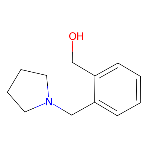[2-(Pyrrolidin-1-ylmethyl)phenyl]methanol structure