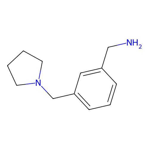 [3-(Pyrrolidin-1-ylmethyl)phenyl]methanamine structure