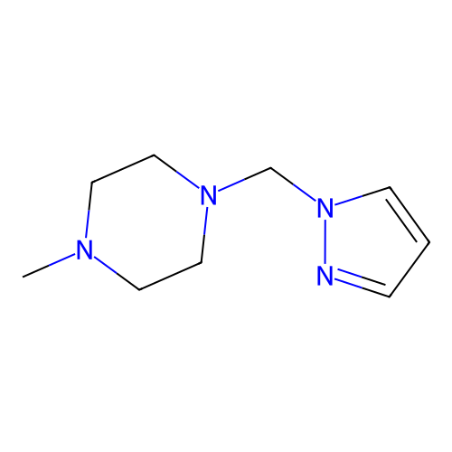 1-Methyl-4-(1H-pyrazol-1-ylmethyl)piperazine structure