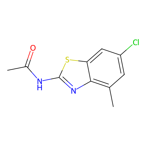 N-(6-chloro-4-methylbenzo[d]thiazol-2-yl)acetamide structure
