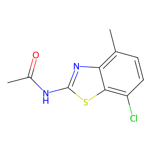 N-(7-chloro-4-methyl-1,3-benzothiazol-2-yl)acetamide structure