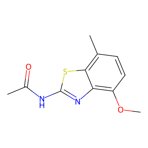 N-(4-methoxy-7-methyl-1,3-benzothiazol-2-yl)acetamide structure